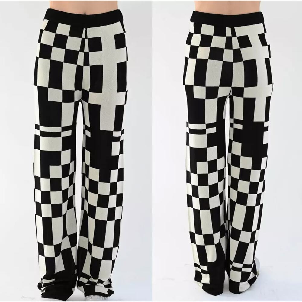 Paloma Wool Black & Cream knit pants